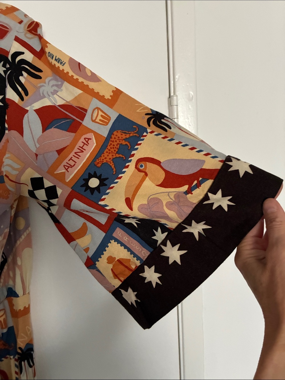Farm Rio, NWT Printed Wrap Maxi jumpsuit original price $298.80 - Picture 11 of 14